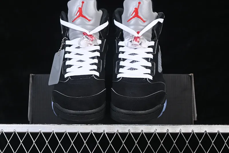 All categories Air Jordan Jordan series basketball shoes Air Jordan 5 TG version Air Jordan 5 Black "Metallic Reimagined" AJ5 Joe 5 black silver first layer basketball shoes HF3975-001